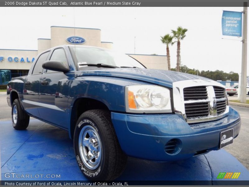 Atlantic Blue Pearl / Medium Slate Gray 2006 Dodge Dakota ST Quad Cab