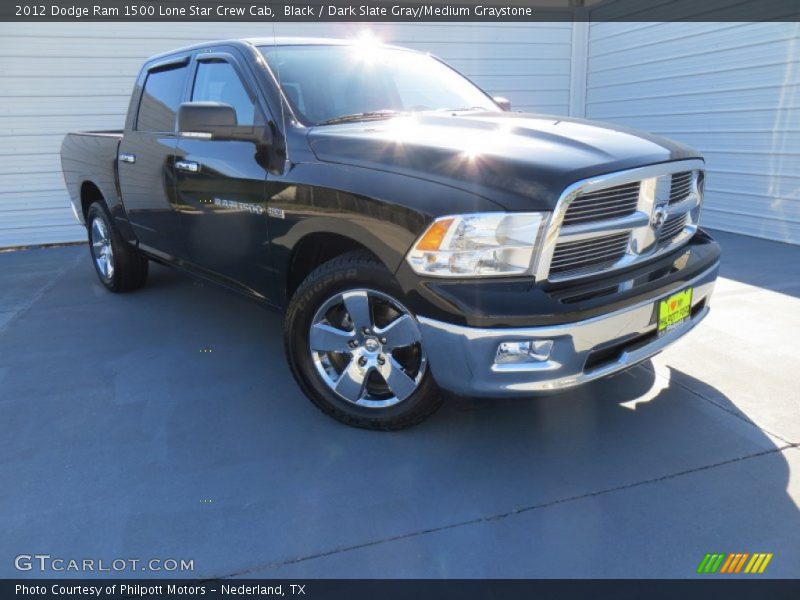 Black / Dark Slate Gray/Medium Graystone 2012 Dodge Ram 1500 Lone Star Crew Cab
