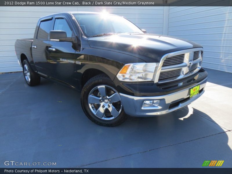 Black / Dark Slate Gray/Medium Graystone 2012 Dodge Ram 1500 Lone Star Crew Cab