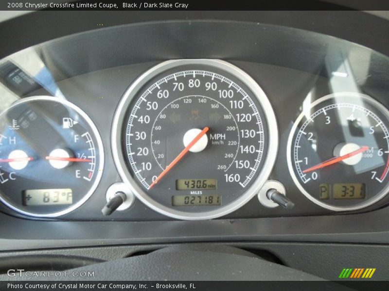 Black / Dark Slate Gray 2008 Chrysler Crossfire Limited Coupe