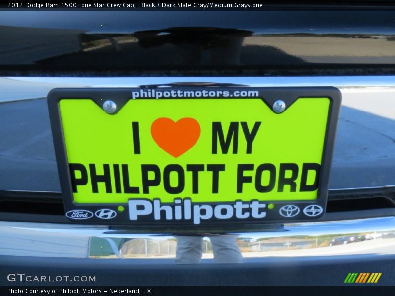 Black / Dark Slate Gray/Medium Graystone 2012 Dodge Ram 1500 Lone Star Crew Cab