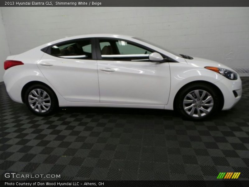 Shimmering White / Beige 2013 Hyundai Elantra GLS