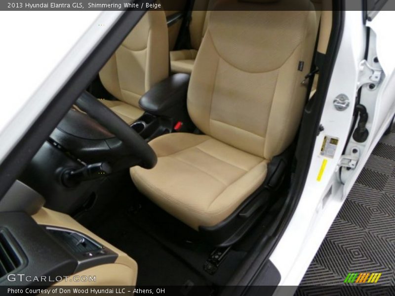 Shimmering White / Beige 2013 Hyundai Elantra GLS