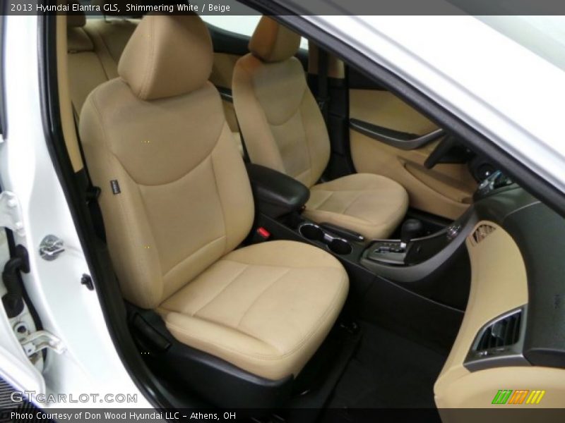 Shimmering White / Beige 2013 Hyundai Elantra GLS