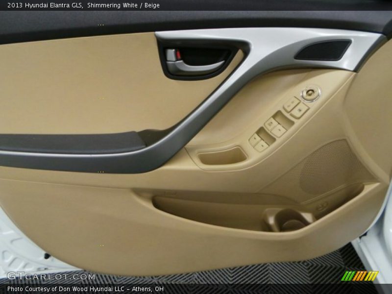Shimmering White / Beige 2013 Hyundai Elantra GLS