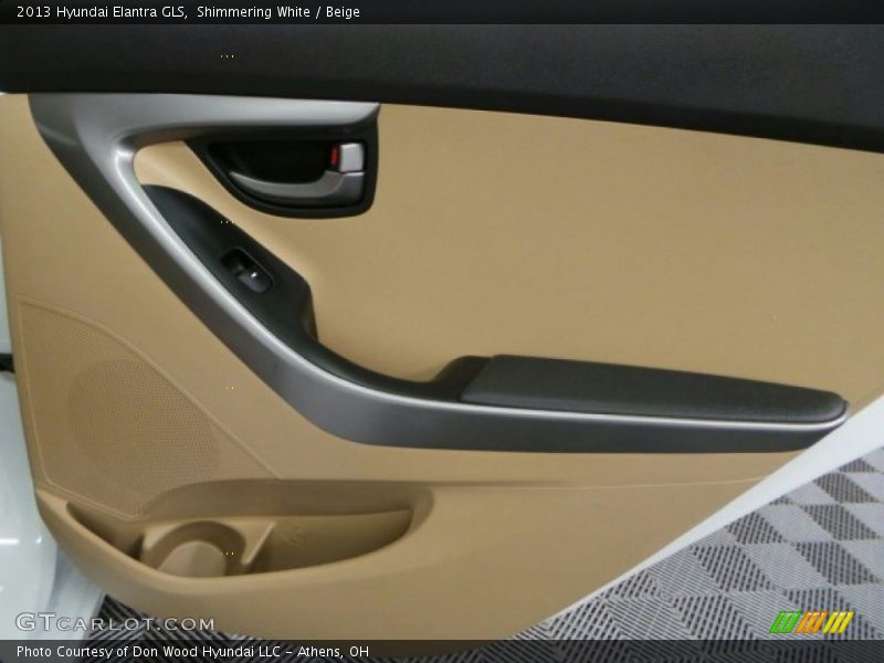 Shimmering White / Beige 2013 Hyundai Elantra GLS