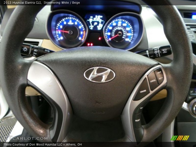 Shimmering White / Beige 2013 Hyundai Elantra GLS