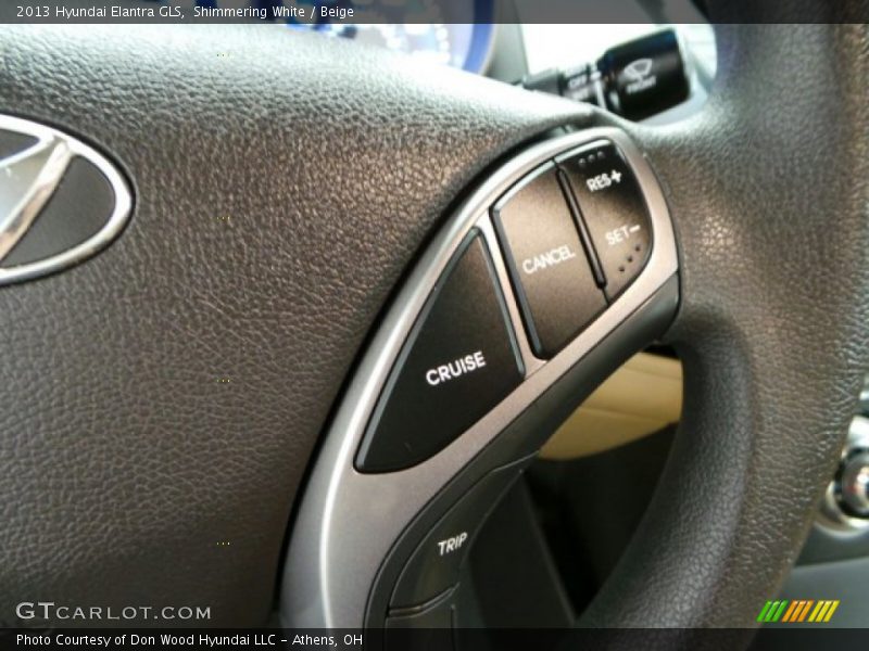 Shimmering White / Beige 2013 Hyundai Elantra GLS