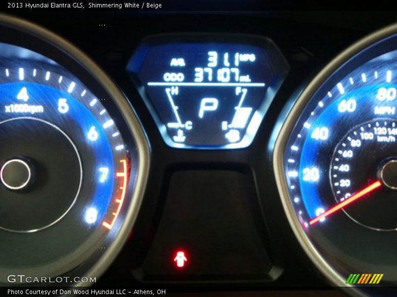 Shimmering White / Beige 2013 Hyundai Elantra GLS