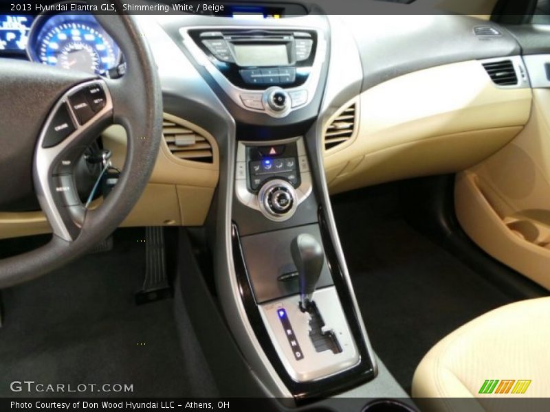 Shimmering White / Beige 2013 Hyundai Elantra GLS