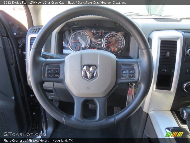 Black / Dark Slate Gray/Medium Graystone 2012 Dodge Ram 1500 Lone Star Crew Cab