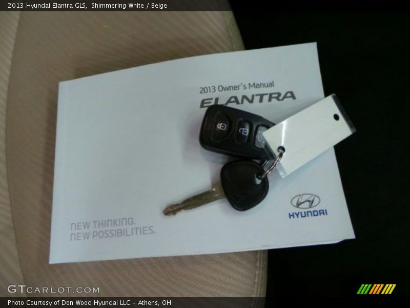 Shimmering White / Beige 2013 Hyundai Elantra GLS