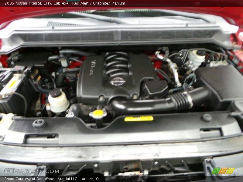 Red Alert / Graphite/Titanium 2005 Nissan Titan SE Crew Cab 4x4