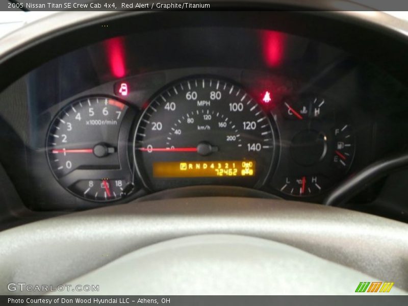 Red Alert / Graphite/Titanium 2005 Nissan Titan SE Crew Cab 4x4