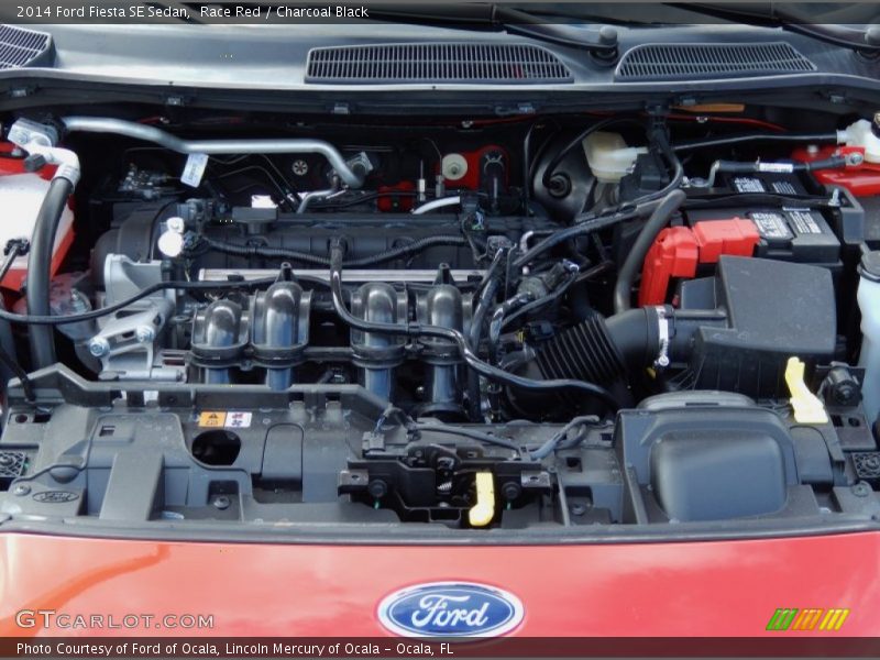 Race Red / Charcoal Black 2014 Ford Fiesta SE Sedan