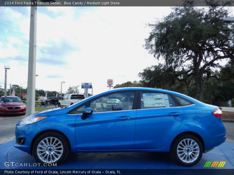  2014 Fiesta Titanium Sedan Blue Candy