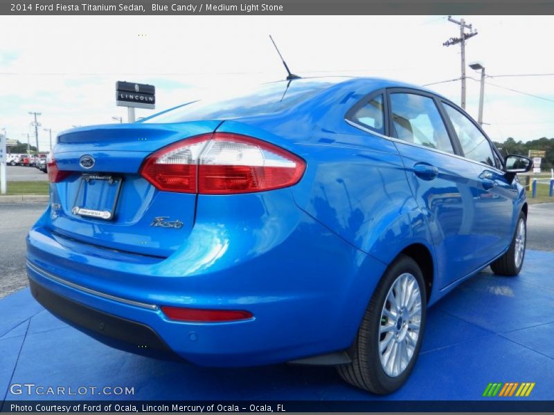 Blue Candy / Medium Light Stone 2014 Ford Fiesta Titanium Sedan