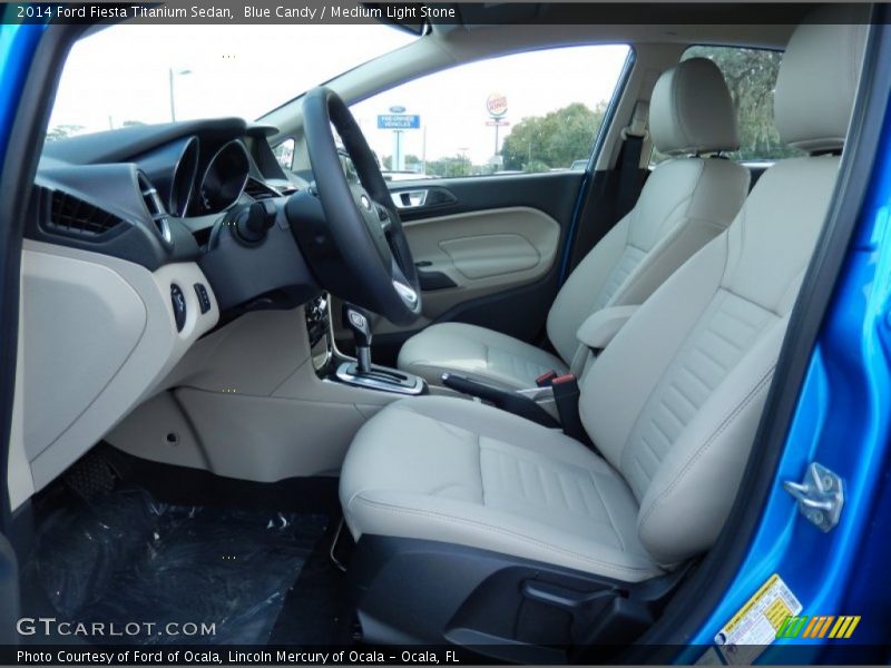 Blue Candy / Medium Light Stone 2014 Ford Fiesta Titanium Sedan