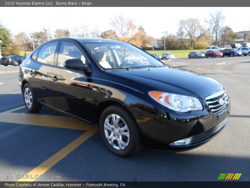 Ebony Black / Beige 2010 Hyundai Elantra GLS