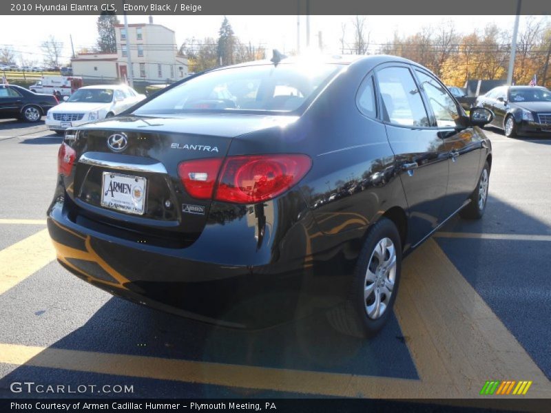 Ebony Black / Beige 2010 Hyundai Elantra GLS