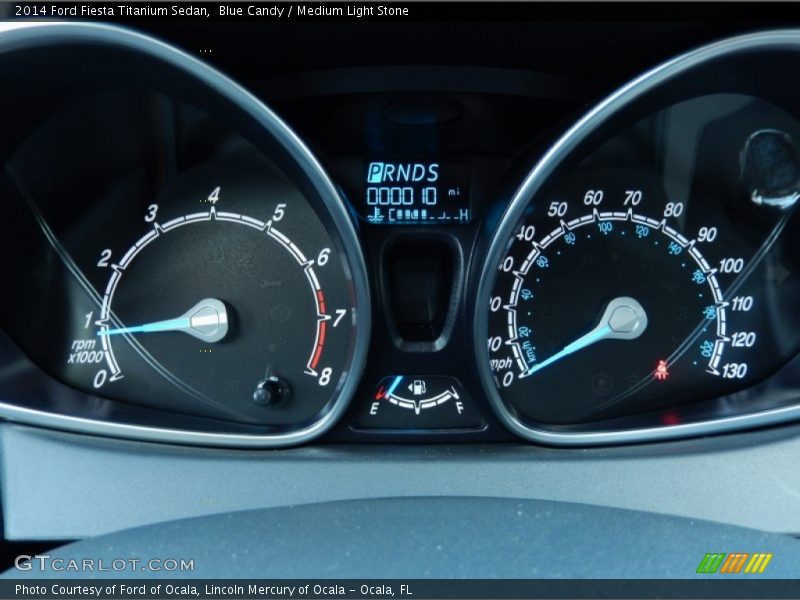 Blue Candy / Medium Light Stone 2014 Ford Fiesta Titanium Sedan