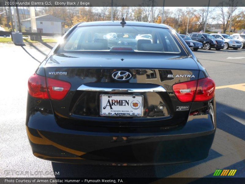 Ebony Black / Beige 2010 Hyundai Elantra GLS