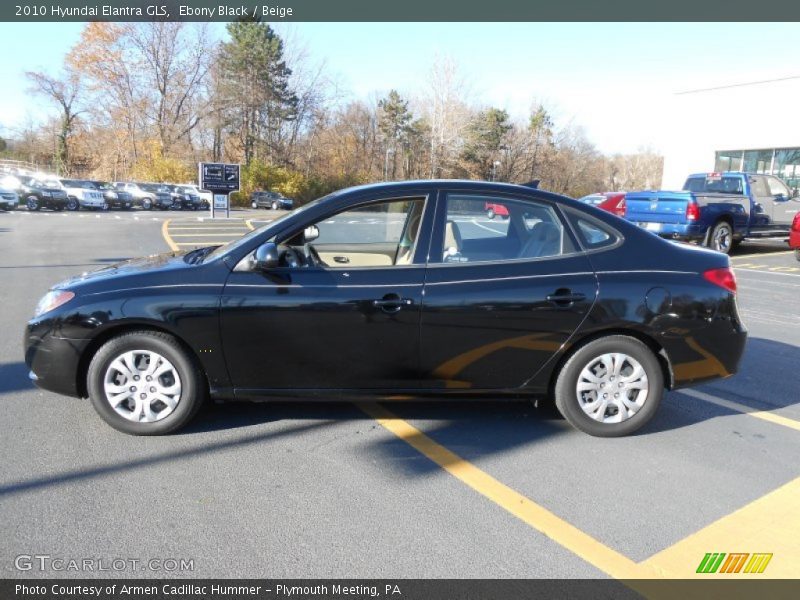 Ebony Black / Beige 2010 Hyundai Elantra GLS