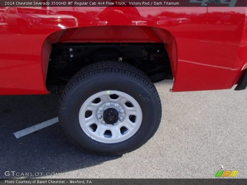 Victory Red / Dark Titanium 2014 Chevrolet Silverado 3500HD WT Regular Cab 4x4 Plow Truck