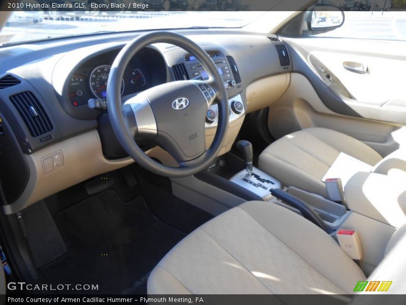Ebony Black / Beige 2010 Hyundai Elantra GLS