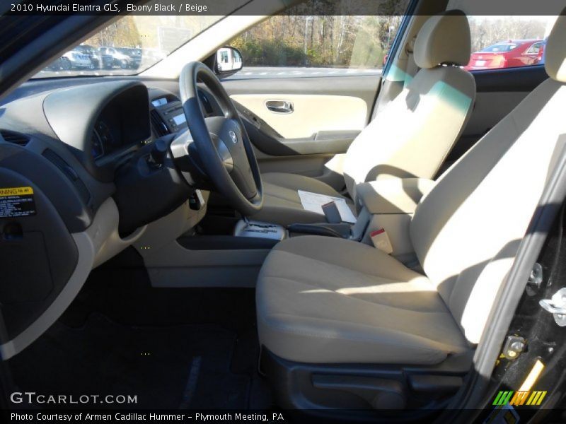 Ebony Black / Beige 2010 Hyundai Elantra GLS