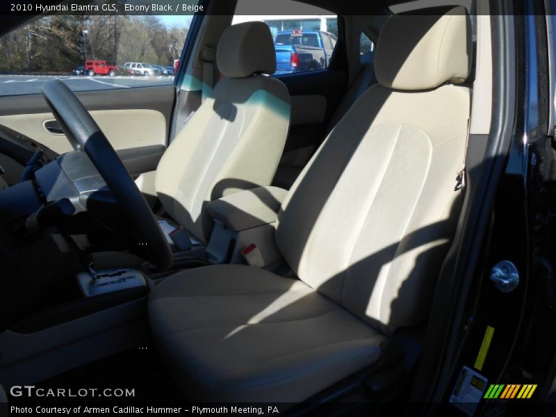 Ebony Black / Beige 2010 Hyundai Elantra GLS