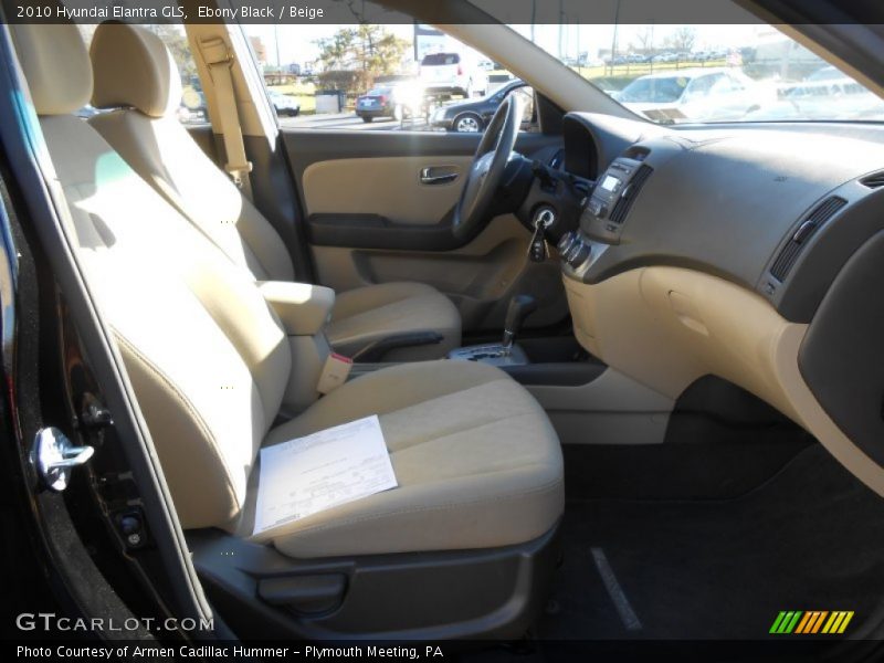 Ebony Black / Beige 2010 Hyundai Elantra GLS