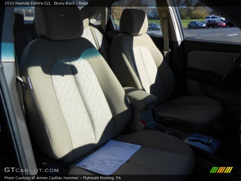 Ebony Black / Beige 2010 Hyundai Elantra GLS