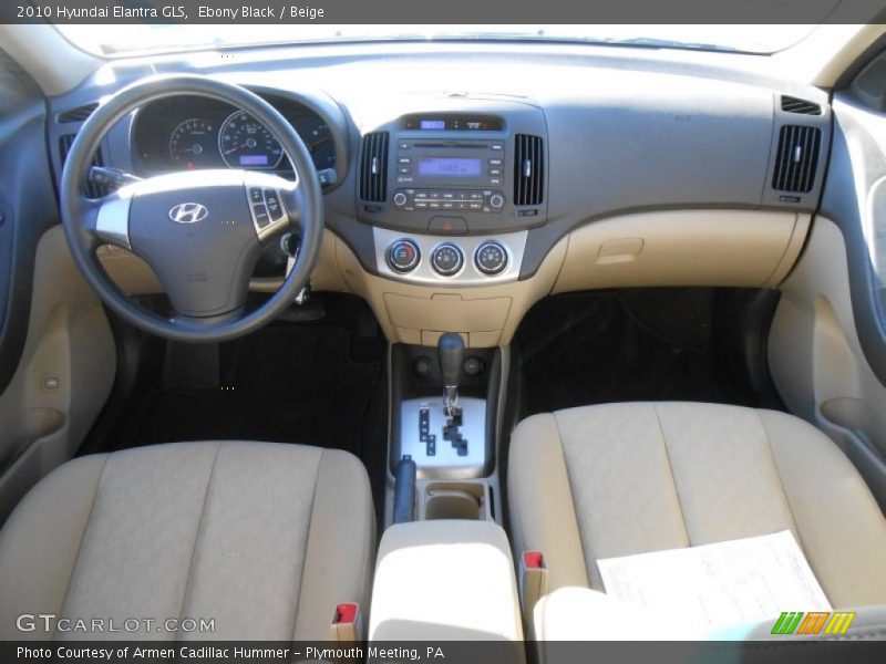 Ebony Black / Beige 2010 Hyundai Elantra GLS