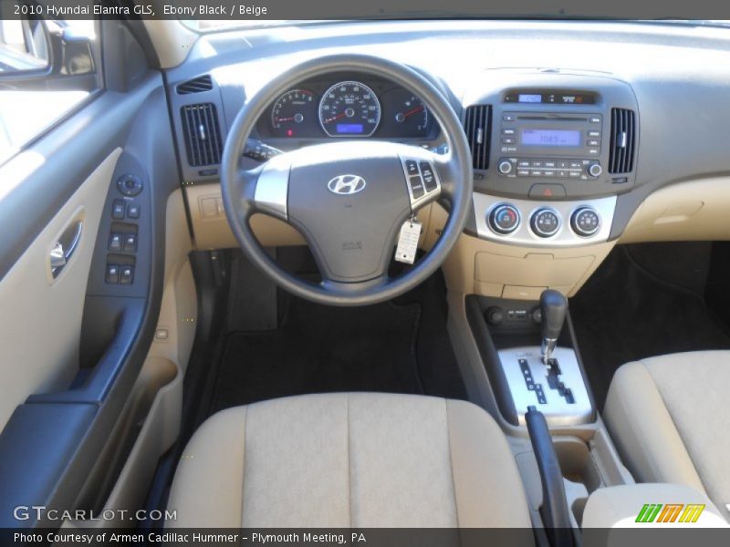 Ebony Black / Beige 2010 Hyundai Elantra GLS