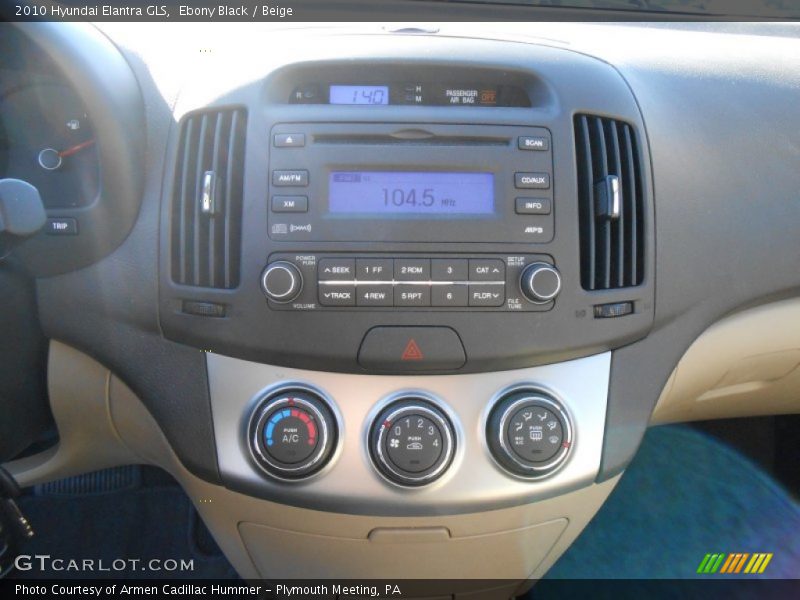 Ebony Black / Beige 2010 Hyundai Elantra GLS