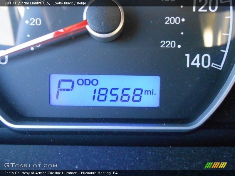 Ebony Black / Beige 2010 Hyundai Elantra GLS
