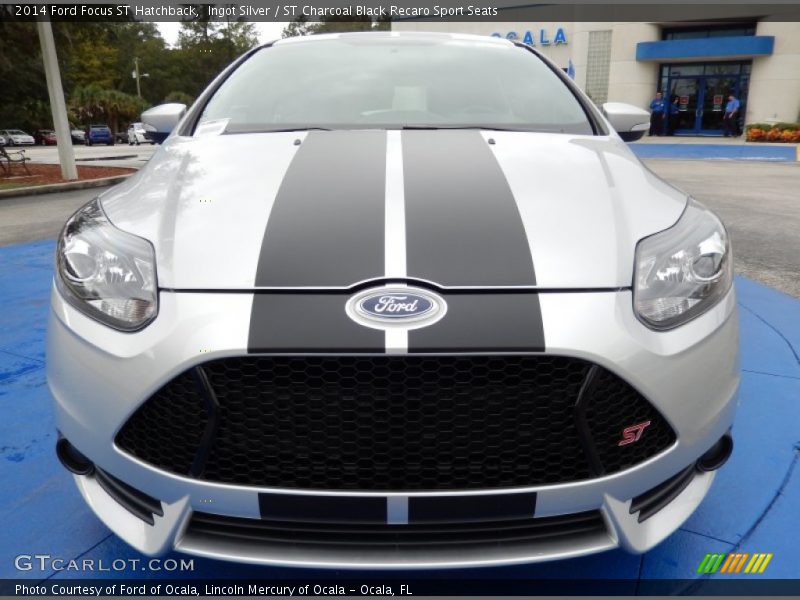 Ingot Silver / ST Charcoal Black Recaro Sport Seats 2014 Ford Focus ST Hatchback