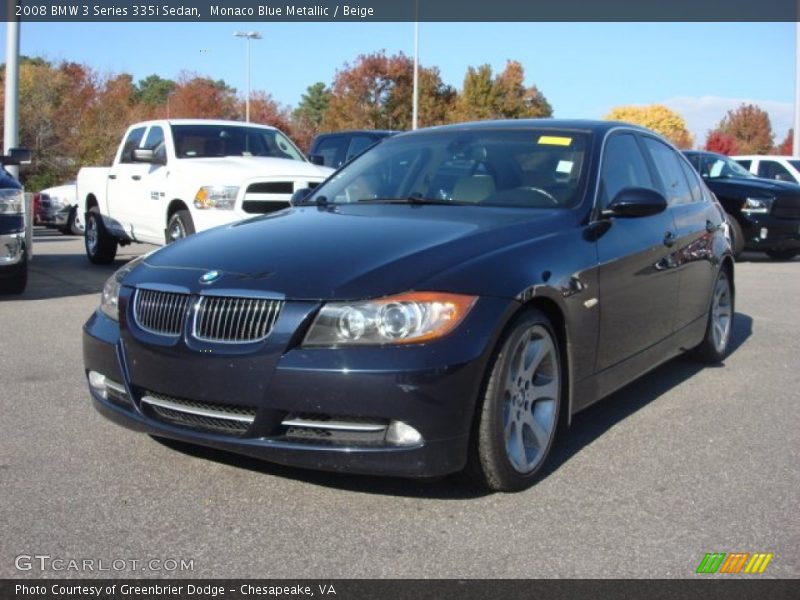 Monaco Blue Metallic / Beige 2008 BMW 3 Series 335i Sedan