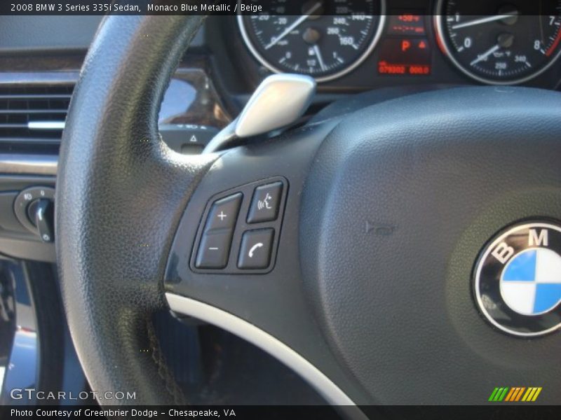 Monaco Blue Metallic / Beige 2008 BMW 3 Series 335i Sedan