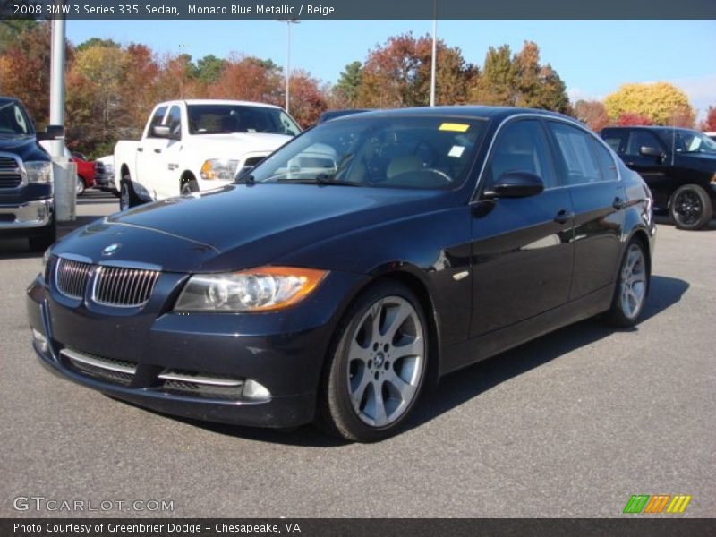 Monaco Blue Metallic / Beige 2008 BMW 3 Series 335i Sedan