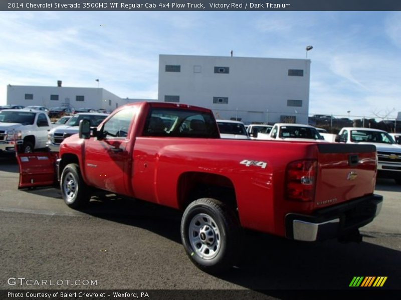 Victory Red / Dark Titanium 2014 Chevrolet Silverado 3500HD WT Regular Cab 4x4 Plow Truck