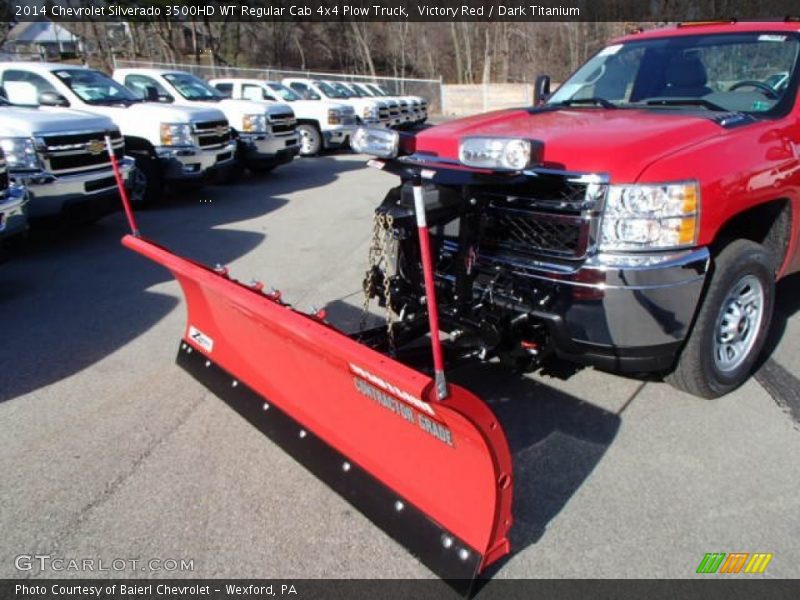 Victory Red / Dark Titanium 2014 Chevrolet Silverado 3500HD WT Regular Cab 4x4 Plow Truck