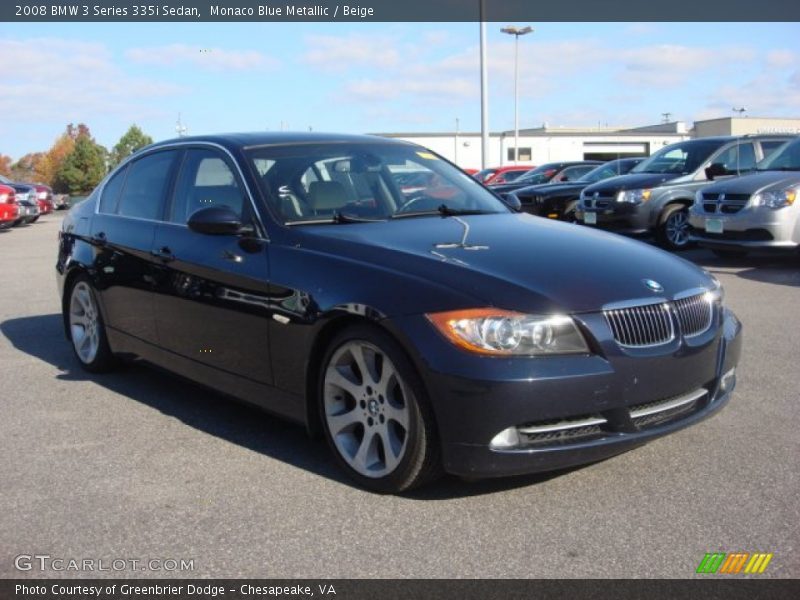 Monaco Blue Metallic / Beige 2008 BMW 3 Series 335i Sedan
