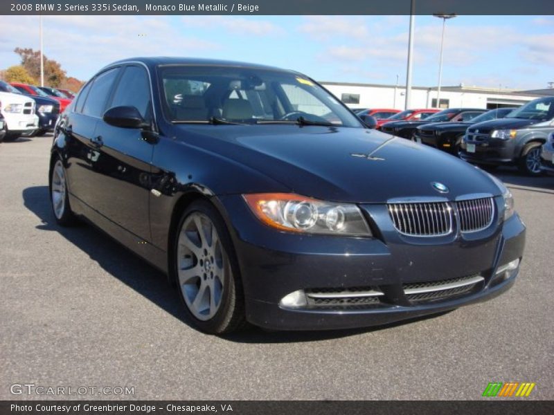 Monaco Blue Metallic / Beige 2008 BMW 3 Series 335i Sedan
