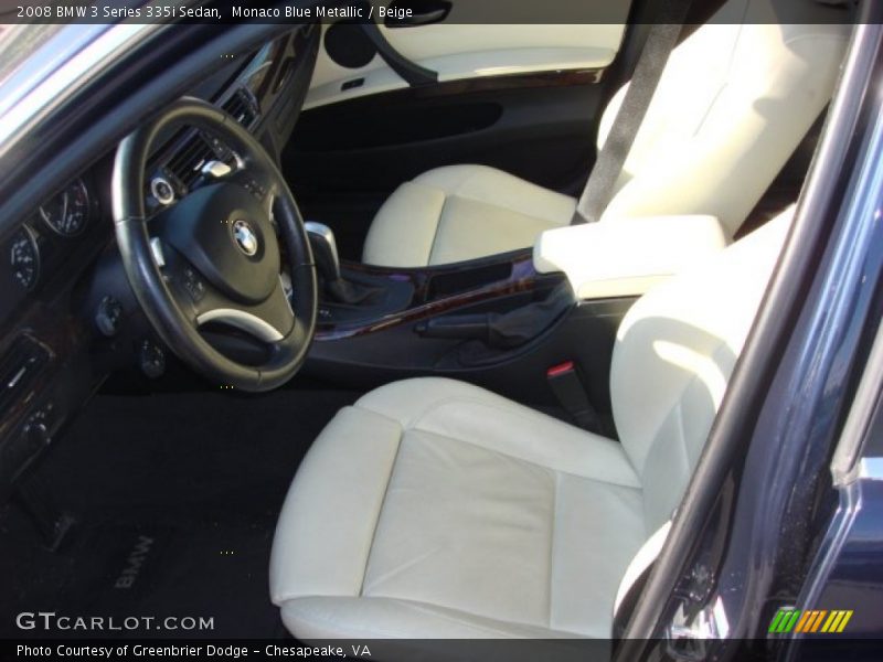 Monaco Blue Metallic / Beige 2008 BMW 3 Series 335i Sedan