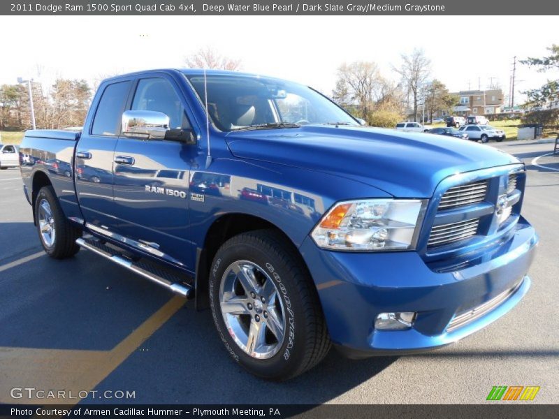 Deep Water Blue Pearl / Dark Slate Gray/Medium Graystone 2011 Dodge Ram 1500 Sport Quad Cab 4x4