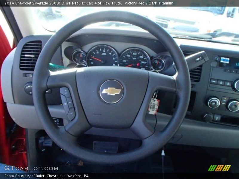 Victory Red / Dark Titanium 2014 Chevrolet Silverado 3500HD WT Regular Cab 4x4 Plow Truck