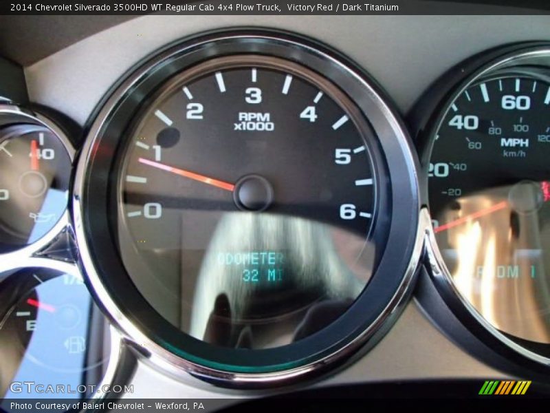 Victory Red / Dark Titanium 2014 Chevrolet Silverado 3500HD WT Regular Cab 4x4 Plow Truck