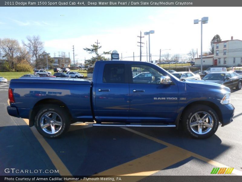 Deep Water Blue Pearl / Dark Slate Gray/Medium Graystone 2011 Dodge Ram 1500 Sport Quad Cab 4x4